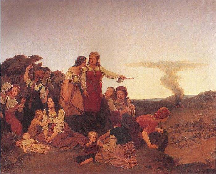 august malmstrom Blenda advises the women of Varend to revenge the pillaging of the Danes oil painting image